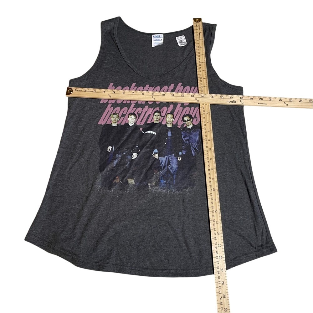 Backstreet Boys Tank Top Port & Company Heather Gray Graphic L - Picture 4 of 5